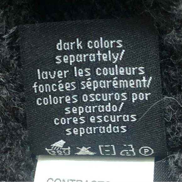 Calvin Klein Charcoal Gray Wide Sleeve Cowl Neck Angora Wool Sweater Size L - Picture 9 of 12